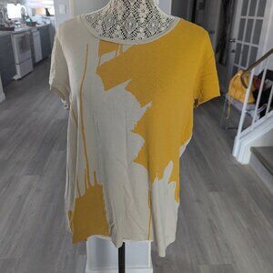 Soft tan and orange Boss T-shirt